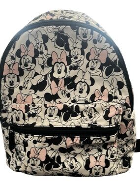 BioWorld Disney Minnie Mouse Mini Backpack Pink Patterned Adjustable Straps